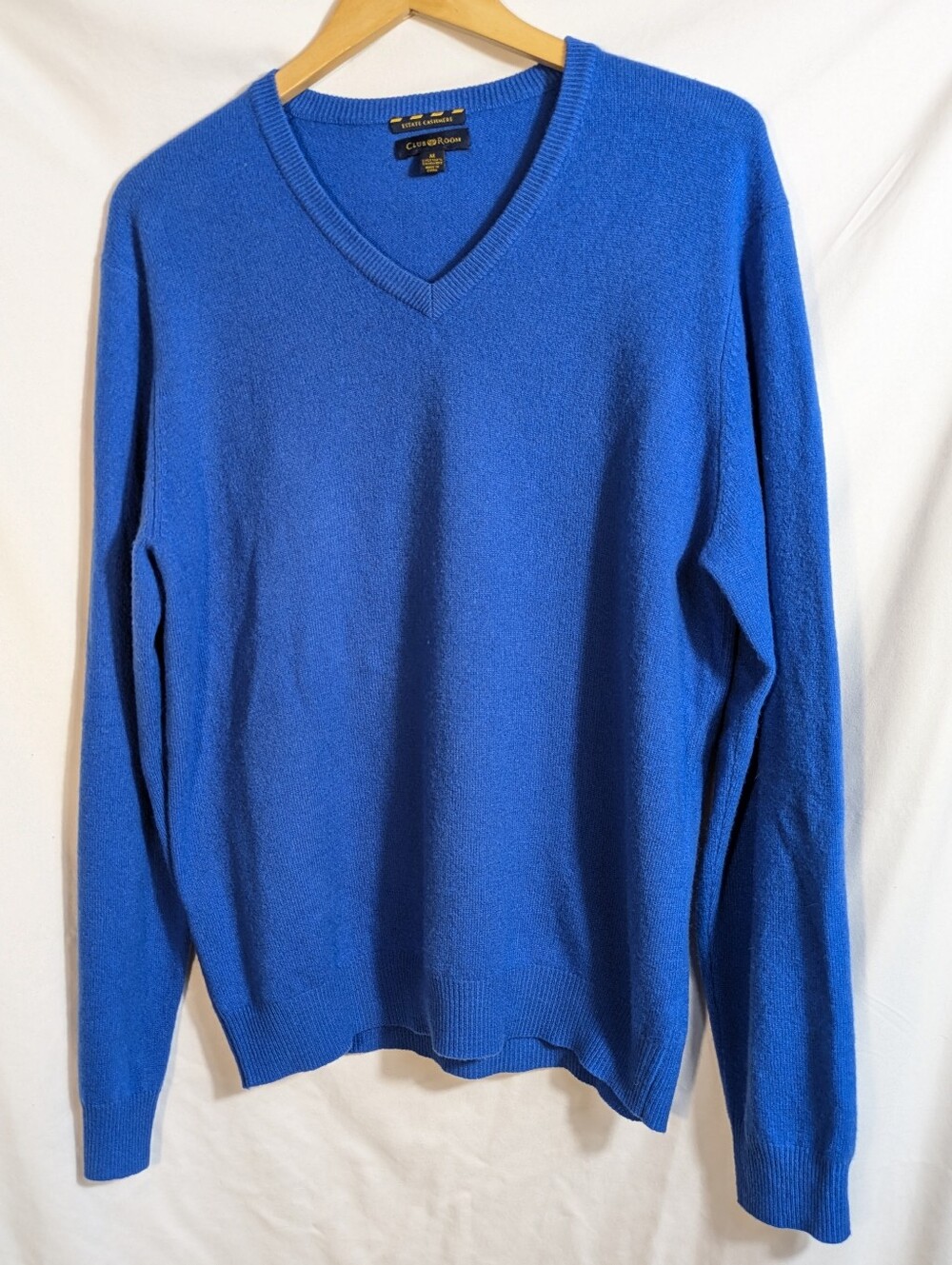 Club Room Estate Cashmere V-Neck Sweater Luxury Preppy Old Money EUC M